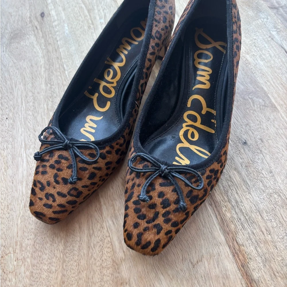 Sam Edelman Leopard-Print Ballet Flats in Brown and Black